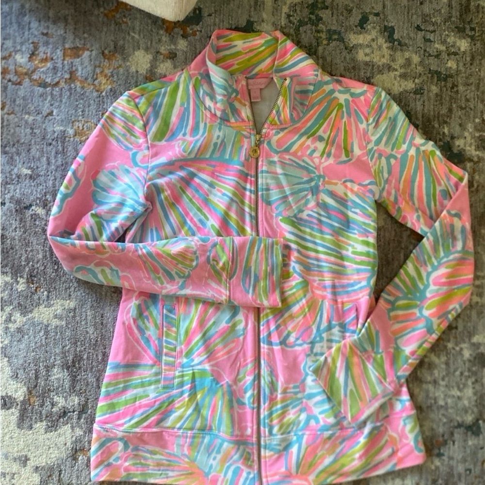 Women’s Pink Patterned Zip-Up Jacket